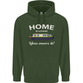 Home Is Where You Moor It Long Boat Barge Childrens Kids Hoodie Forest Green