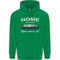 Home Is Where You Moor It Long Boat Barge Childrens Kids Hoodie Irish Green