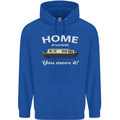 Home Is Where You Moor It Long Boat Barge Childrens Kids Hoodie Royal Blue