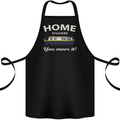 Home Is Where You Moor It Long Boat Barge Cotton Apron 100% Organic Black