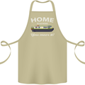 Home Is Where You Moor It Long Boat Barge Cotton Apron 100% Organic Khaki