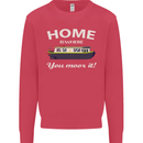 Home Is Where You Moor It Long Boat Barge Kids Sweatshirt Jumper Heliconia