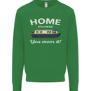 Home Is Where You Moor It Long Boat Barge Kids Sweatshirt Jumper Irish Green