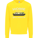 Home Is Where You Moor It Long Boat Barge Kids Sweatshirt Jumper Yellow