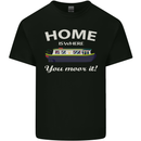Home Is Where You Moor It Long Boat Barge Kids T-Shirt Childrens Black