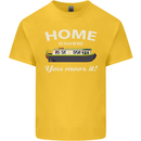 Home Is Where You Moor It Long Boat Barge Kids T-Shirt Childrens Yellow