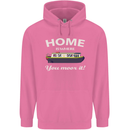Home Is Where You Moor It Long Boat Barge Mens 80% Cotton Hoodie Azelea
