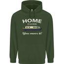 Home Is Where You Moor It Long Boat Barge Mens 80% Cotton Hoodie Forest Green