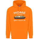 Home Is Where You Moor It Long Boat Barge Mens 80% Cotton Hoodie Orange
