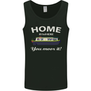 Home Is Where You Moor It Long Boat Barge Mens Vest Tank Top Black