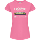Home Is Where You Moor It Long Boat Barge Womens Petite Cut T-Shirt Azalea