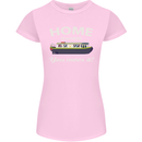 Home Is Where You Moor It Long Boat Barge Womens Petite Cut T-Shirt Light Pink