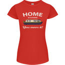 Home Is Where You Moor It Long Boat Barge Womens Petite Cut T-Shirt Red