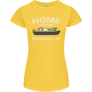 Home Is Where You Moor It Long Boat Barge Womens Petite Cut T-Shirt Yellow