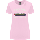 Home Is Where You Moor It Long Boat Barge Womens Wider Cut T-Shirt Light Pink