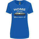 Home Is Where You Moor It Long Boat Barge Womens Wider Cut T-Shirt Royal Blue
