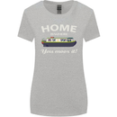 Home Is Where You Moor It Long Boat Barge Womens Wider Cut T-Shirt Sports Grey