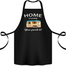 Home Is Where You Park It Caravan Funny Cotton Apron 100% Organic Black