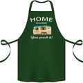 Home Is Where You Park It Caravan Funny Cotton Apron 100% Organic Forest Green