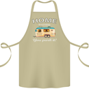 Home Is Where You Park It Caravan Funny Cotton Apron 100% Organic Khaki