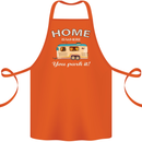 Home Is Where You Park It Caravan Funny Cotton Apron 100% Organic Orange