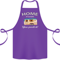 Home Is Where You Park It Caravan Funny Cotton Apron 100% Organic Purple