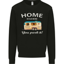 Home Is Where You Park It Caravan Funny Kids Sweatshirt Jumper Black