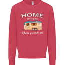 Home Is Where You Park It Caravan Funny Kids Sweatshirt Jumper Heliconia