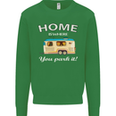 Home Is Where You Park It Caravan Funny Kids Sweatshirt Jumper Irish Green
