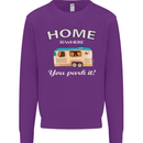 Home Is Where You Park It Caravan Funny Kids Sweatshirt Jumper Purple