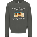 Home Is Where You Park It Caravan Funny Kids Sweatshirt Jumper Storm Grey