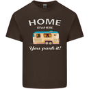 Home Is Where You Park It Caravan Funny Kids T-Shirt Childrens Chocolate