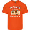 Home Is Where You Park It Caravan Funny Kids T-Shirt Childrens Orange