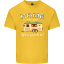 Home Is Where You Park It Caravan Funny Kids T-Shirt Childrens Yellow