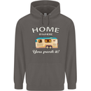 Home Is Where You Park It Caravan Funny Mens 80% Cotton Hoodie Charcoal