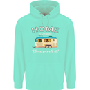 Home Is Where You Park It Caravan Funny Mens 80% Cotton Hoodie Peppermint