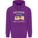 Home Is Where You Park It Caravan Funny Mens 80% Cotton Hoodie Purple