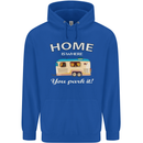 Home Is Where You Park It Caravan Funny Mens 80% Cotton Hoodie Royal Blue