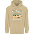 Home Is Where You Park It Caravan Funny Mens 80% Cotton Hoodie Sand