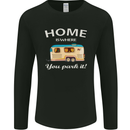 Home Is Where You Park It Caravan Funny Mens Long Sleeve T-Shirt Black