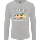 Home Is Where You Park It Caravan Funny Mens Long Sleeve T-Shirt Sports Grey