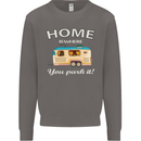 Home Is Where You Park It Caravan Funny Mens Sweatshirt Jumper Charcoal