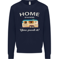 Home Is Where You Park It Caravan Funny Mens Sweatshirt Jumper Navy Blue