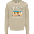 Home Is Where You Park It Caravan Funny Mens Sweatshirt Jumper Sand