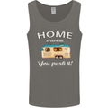 Home Is Where You Park It Caravan Funny Mens Vest Tank Top Charcoal