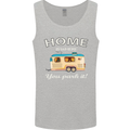 Home Is Where You Park It Caravan Funny Mens Vest Tank Top Sports Grey