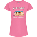 Home Is Where You Park It Caravan Funny Womens Petite Cut T-Shirt Azalea