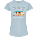 Home Is Where You Park It Caravan Funny Womens Petite Cut T-Shirt Light Blue