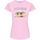 Home Is Where You Park It Caravan Funny Womens Petite Cut T-Shirt Light Pink