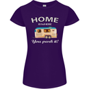 Home Is Where You Park It Caravan Funny Womens Petite Cut T-Shirt Purple